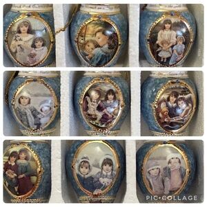 1999 Bradford Exchange Shared Moments Sisters Heirloom Porcelain Ornaments NEW 9